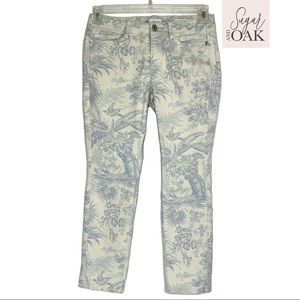J. Jill Petite Slim Ankle White Tropical Jean 2P